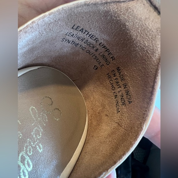 Seychelles Gleaming Leather Platform Mary Jane block Heels Square toe Nude 9 - Picture 11 of 14